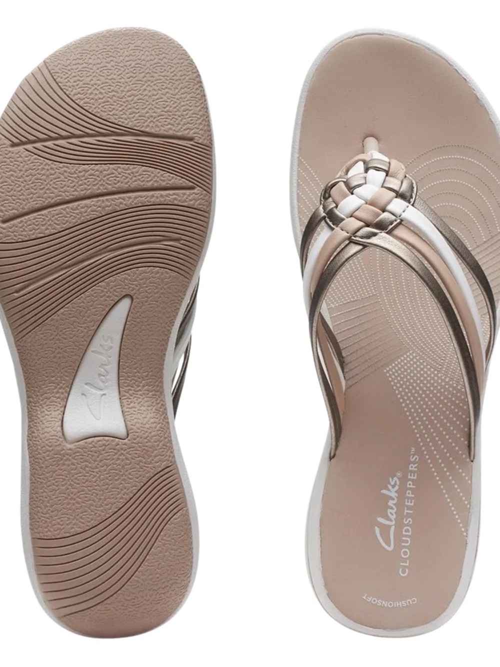 Clarks Cloudsteppers Breeze Coral Women's Flip Flop Sandals